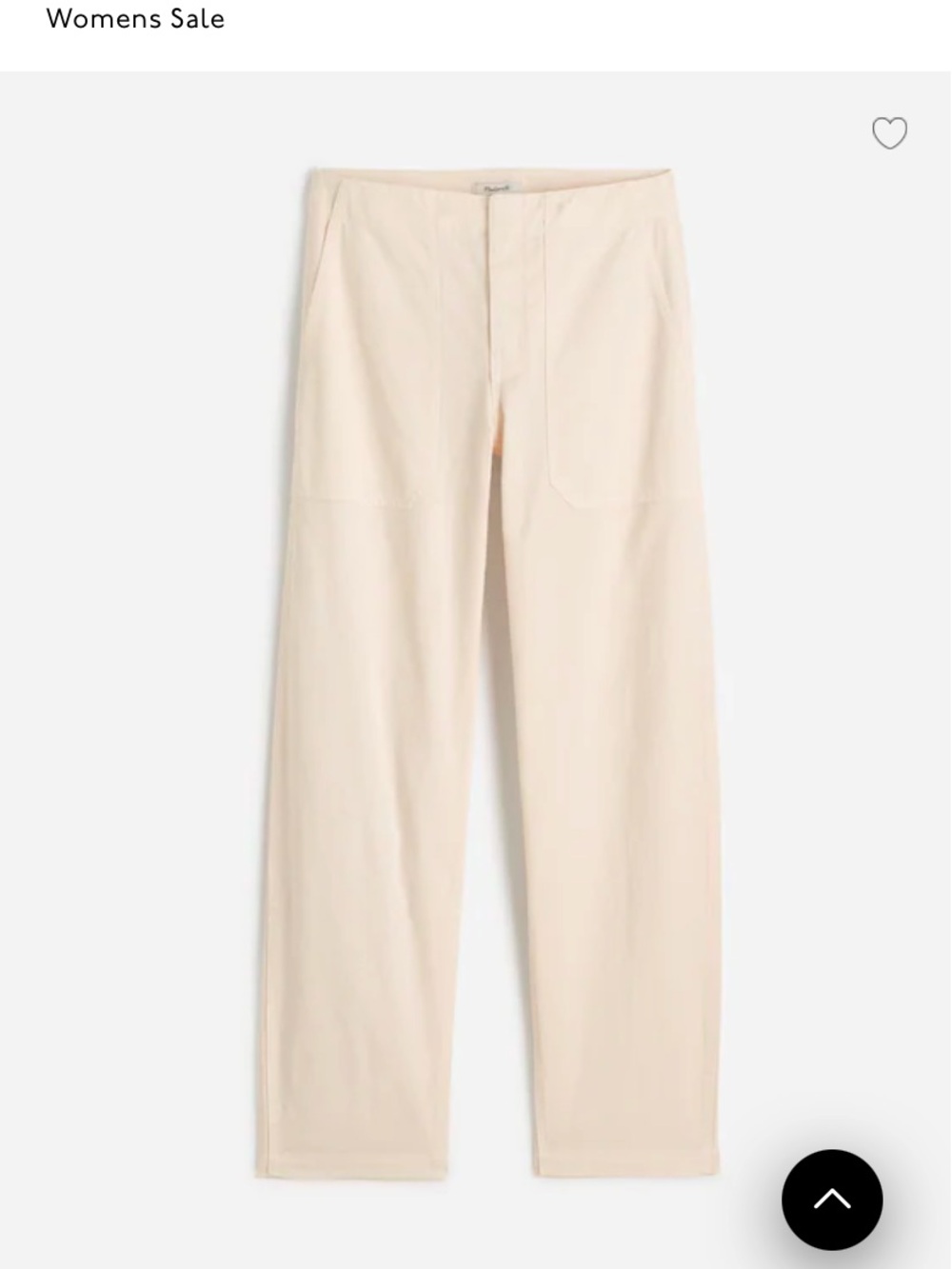 Madewell Tapered Leg Utility Pants in Lighthouse/Creamy Beige